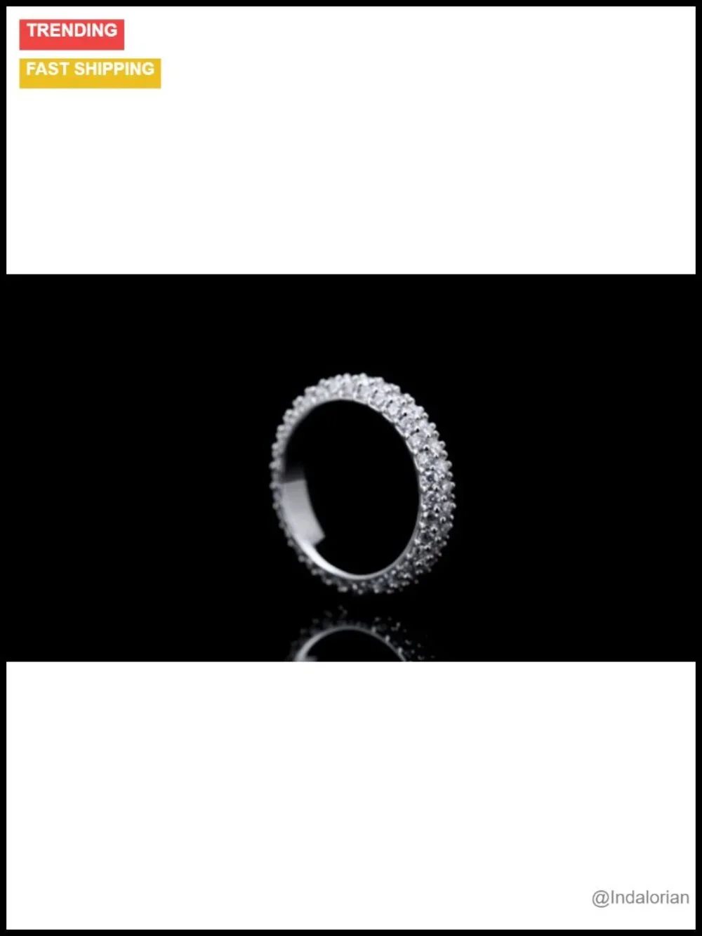 N/A sparkling moissanite
